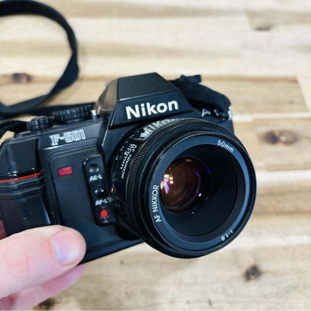 Nikon F-501 Black SLR Camera with 50mm Lens